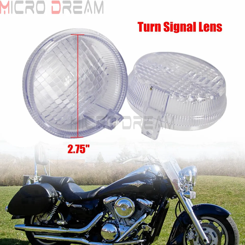 

For Honda VTX 1800 Clear Motorcycle Front Turn Signal Lens ABS Indicators Light Covers for Kawasaki Vulcan 1600 Classic Nomad