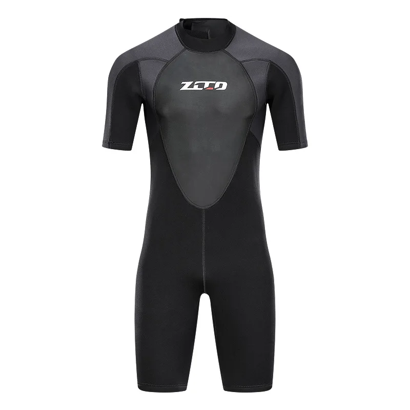 

3mm neoprene Wetsuit Men short sleeve Scuba diving suit Surfing Sunproof one piece set Snorkeling spearfishing swimsuit