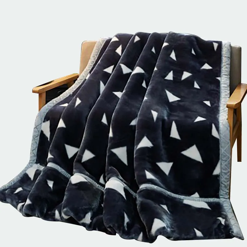 

Flower Laschel Blanket Double-Layer Thicken Coral Fleece Blanket Warm Winter Blanket Super Soft Red Throw Blanket 200x230cm