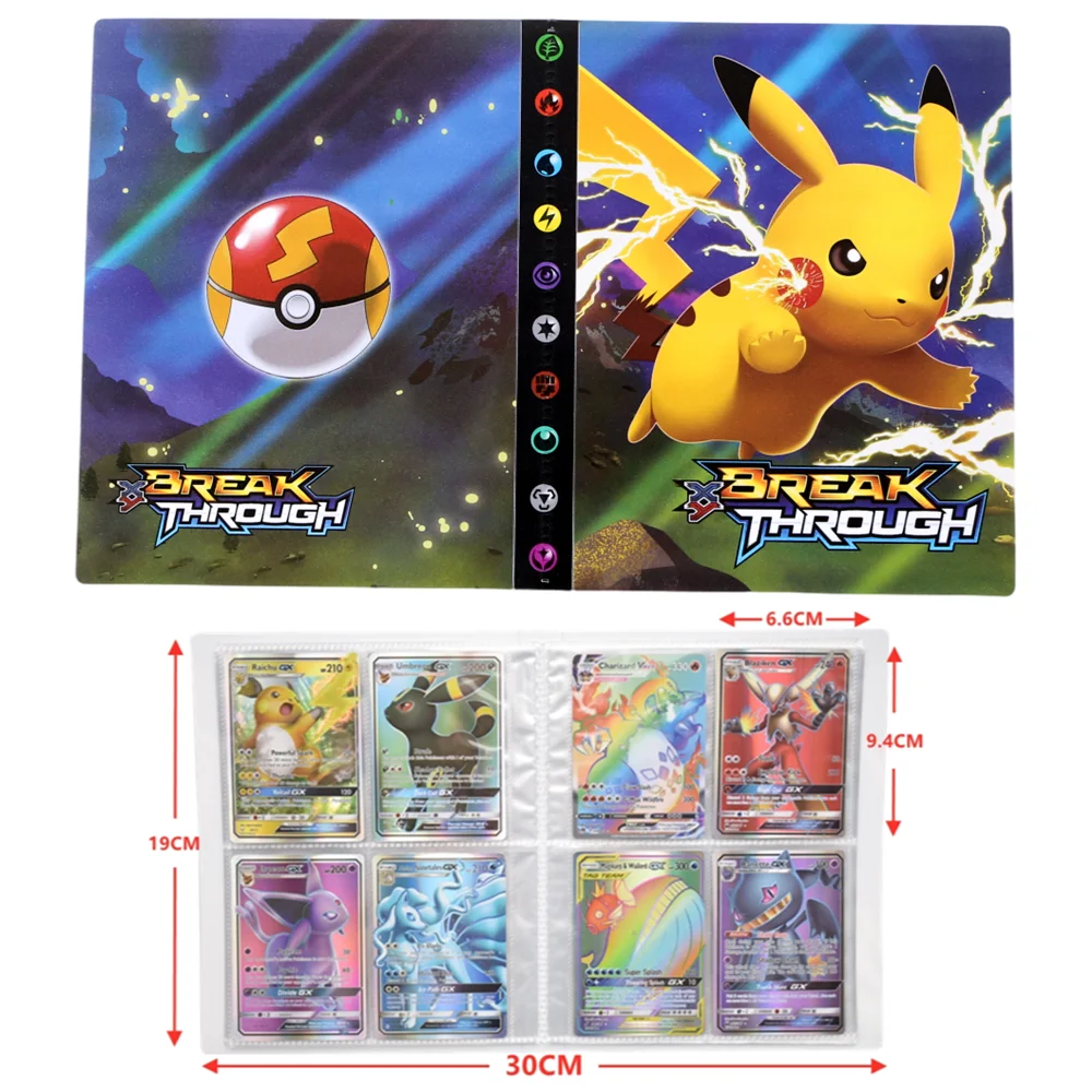 

240 шт., защитные карточки с изображением Пикачу