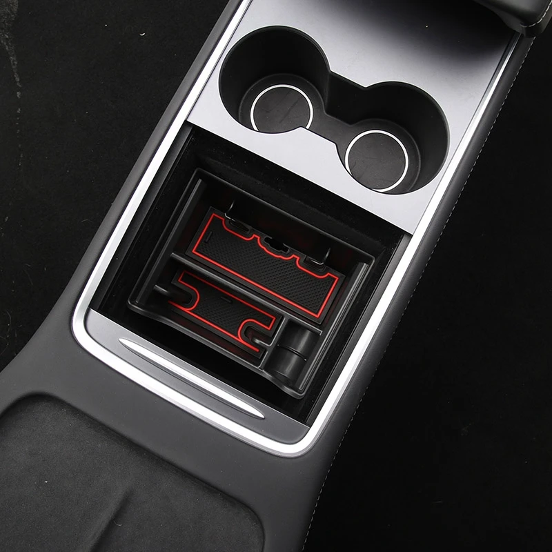 

Center Console Organizer Tray for Tesla Model 3 Model Y 2021 Armrest Cubby Drawer Storage Box Accessories