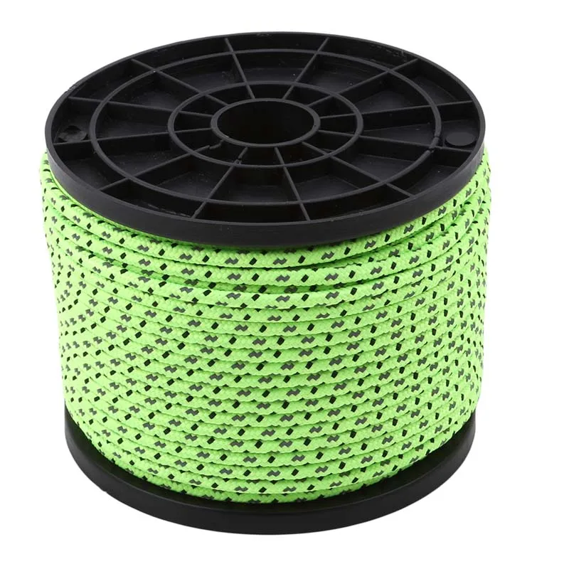 

50M Green Reflective Guy Line Cord Outdoor Camping Canopy Tent Paracord Rope