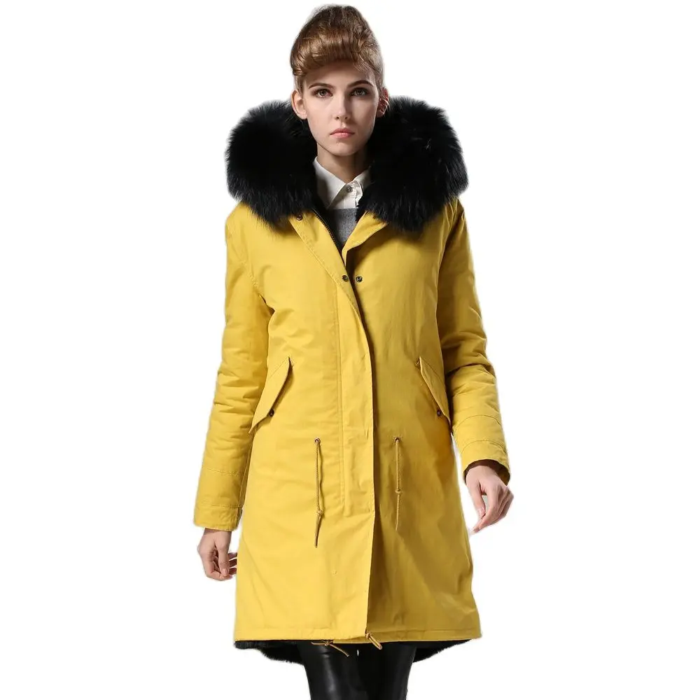 Длинная черная парка Mr And Mrs с подкладкой из искусственного меха