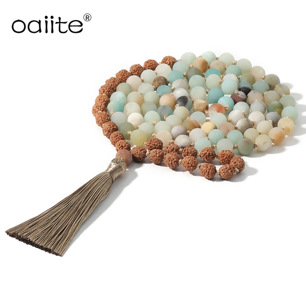 Ожерелье из натурального камня OAIITE 108 Mala для женщин и мужчин ожерелье здоровой