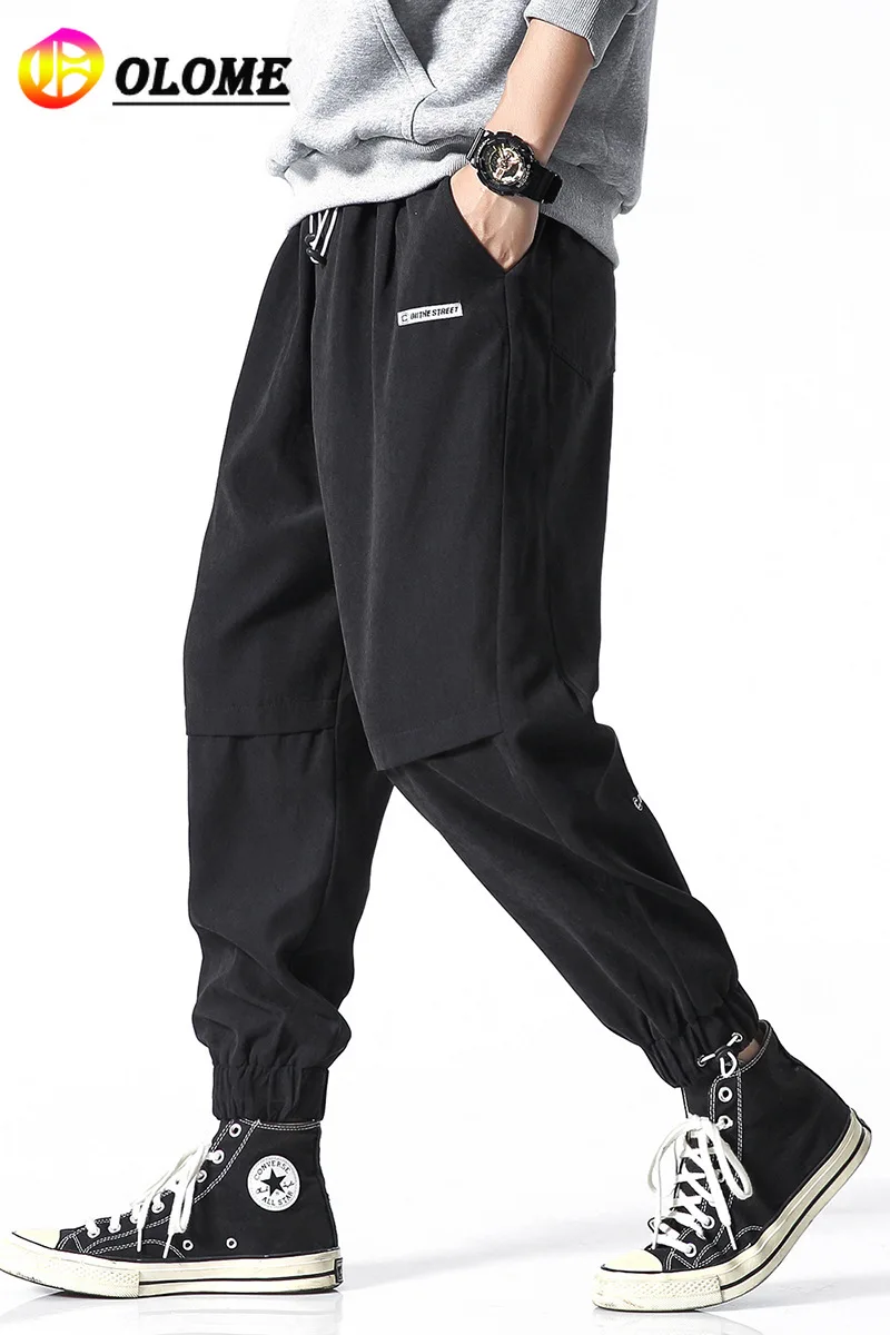 

Winter Fleece Cargo Pants Joggers Men Safari Style Trousers Casual SweatPants Drawstring Mens Plus Size Straight Mid Full Length