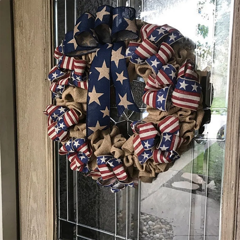 

Independence Day Artificial Wreath Porch Decoration Front Door Outdoor Hanging Decor The Home Decor Front Ornaments