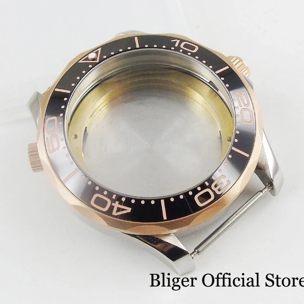 Высококачественный чехол для часов 41 мм с покрытием из розового золота