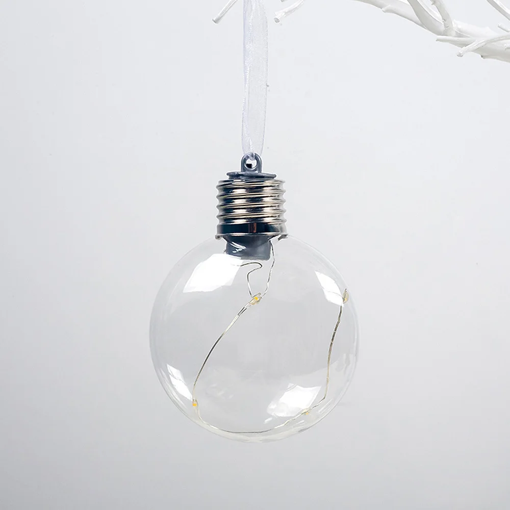 Рождественский подвесной шар с прозрачной лампочкой украшение для вечерние НКИ