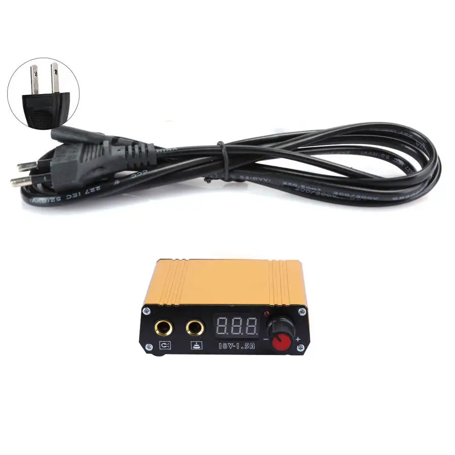 Профессиональный мини тату машинка источник питания для татуировок ЖК дисплей