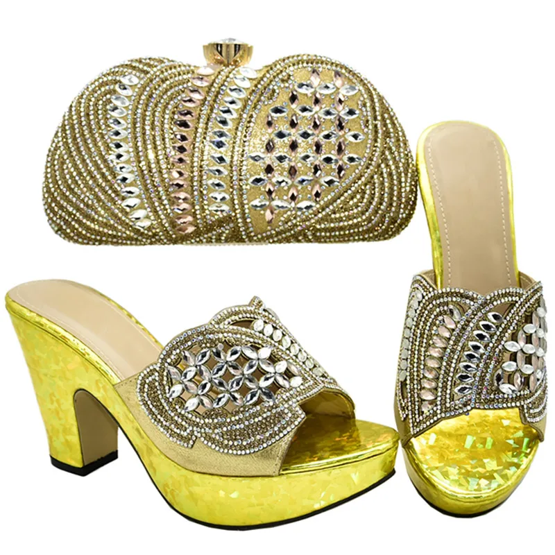 Модный Элегантный комплект из обуви и сумки на каблуке итальянская дизайнерская