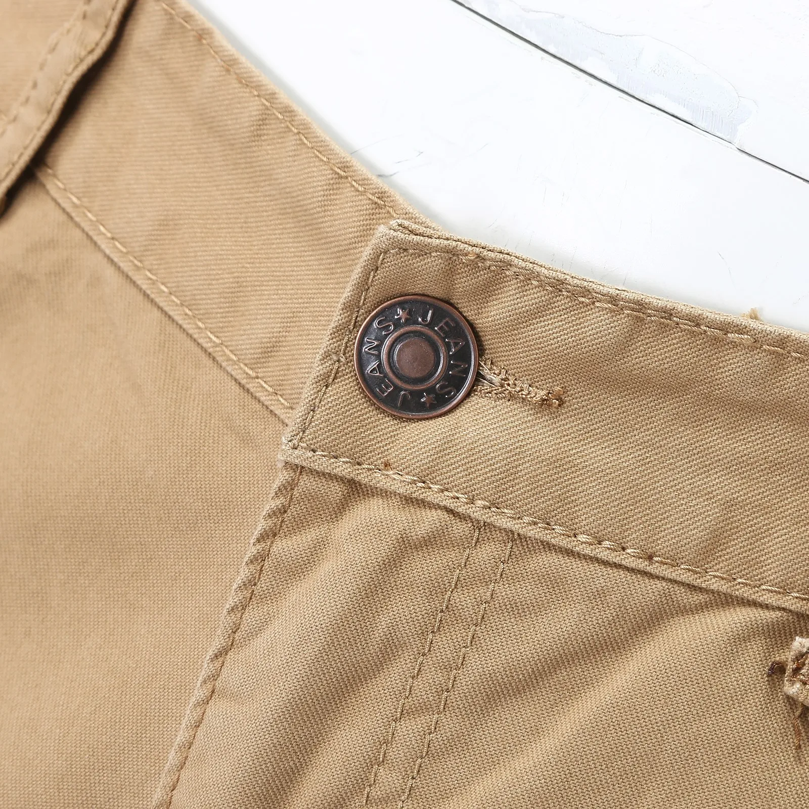 Cargo Pants Trousers For Men Ripped Mid-waist Jeans Men's Button Zip With Pocket Clothing |