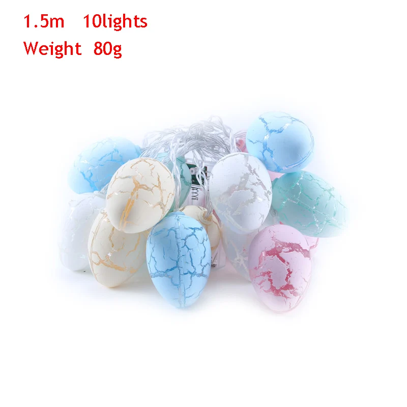 

1.5M LED Easter Eggs 10 Lights String Easter Decoration For Home Party Decoration Colorful LED Crack Egg Lights Easter Supplies