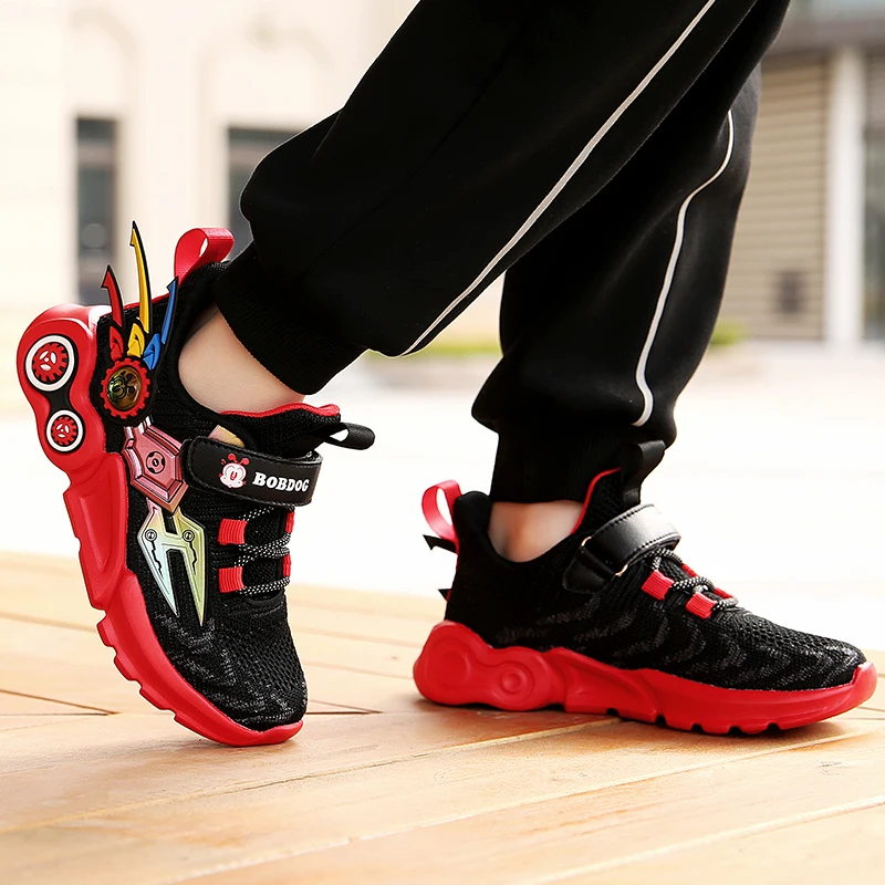 

2021 New Girls Running Shoes Soft Children Boy Sport Shoe Brand Kids Designer Sneakers knitted Breathable Student Shoes for Boys