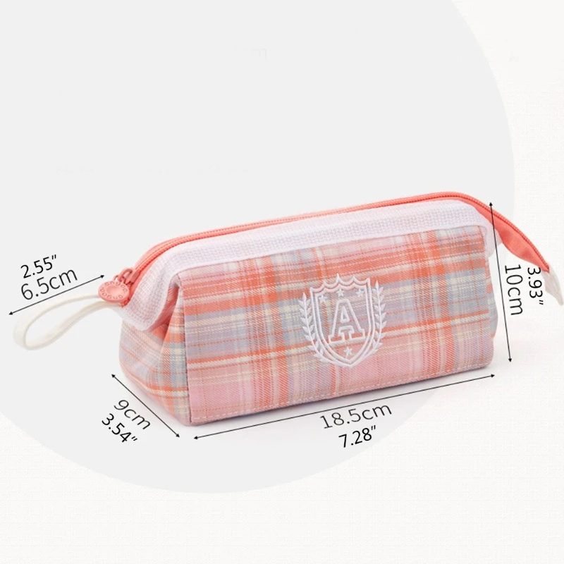 

Portable Pencil Pouch Featured Zipper Pocket Hidden Pocket Large Capacity Makeups Storage Pouch for Office Travel School
