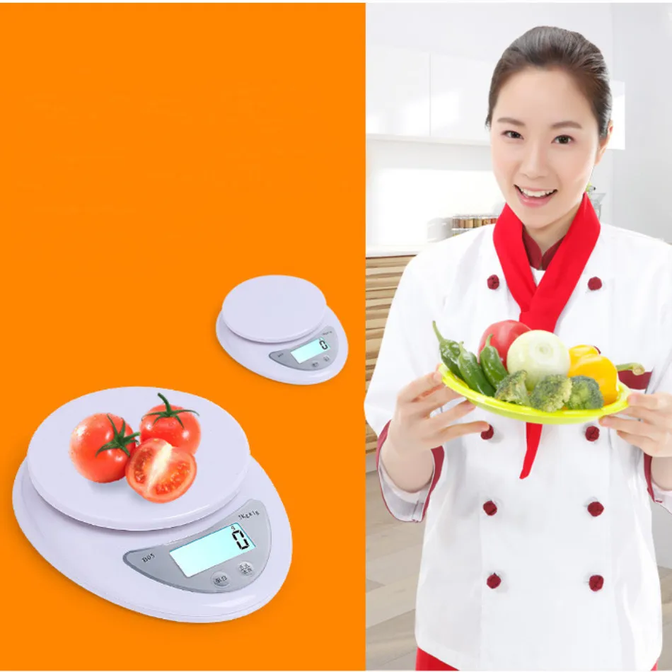 Измерительные Bascula Cocina 5 кг 1 г портативные цифровые кухонные весы электронные продукты питания весы