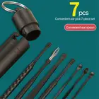 Многоразовый инструмент для удаления ушного воска, 7 шт.компл., приспособление для удаления ушной серы, ложка-каретка, инструмент для чистки ушей для взрослых, инструменты для ухода за кожей