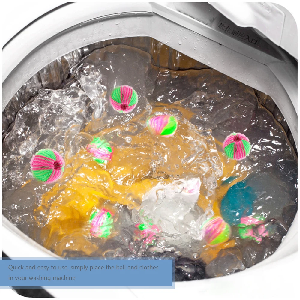 

Random Color 6pcs Hair Lint Fluff Grabbing Remover Laundry Washing Ball Fluff Grabbing Washing Ball Decontamination for Home Use