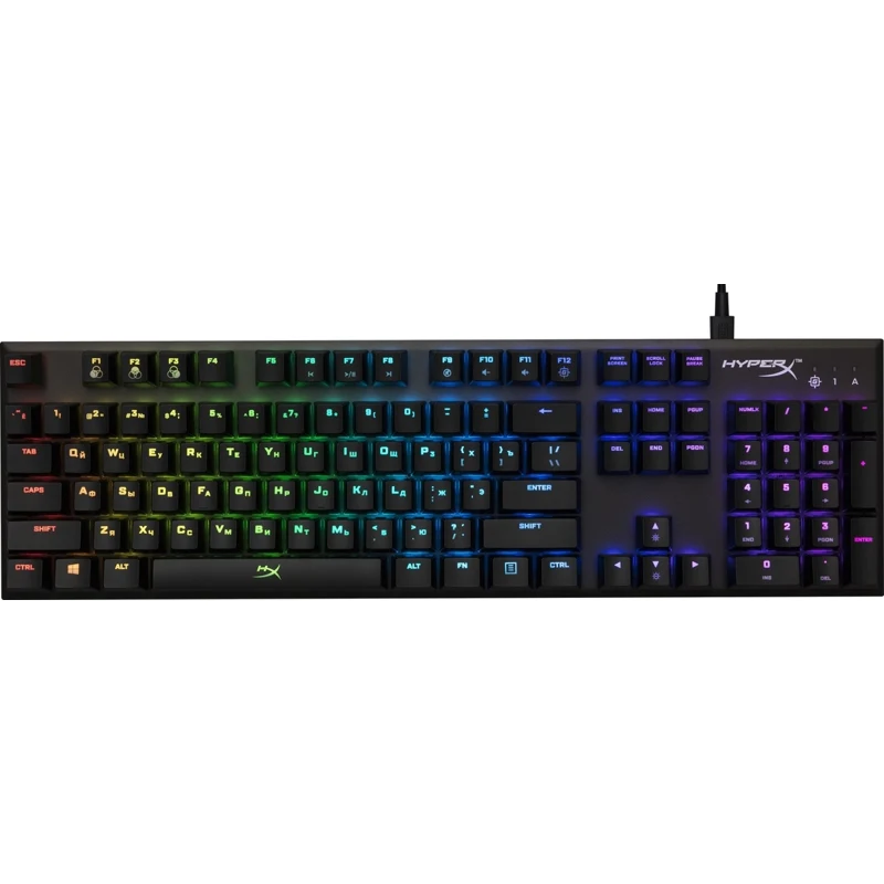 Клавиатура HyperX Alloy FPS RGB HX-KB1SS2-RU механическая Kailh Silver Speed USB подсветка цвет: черный -