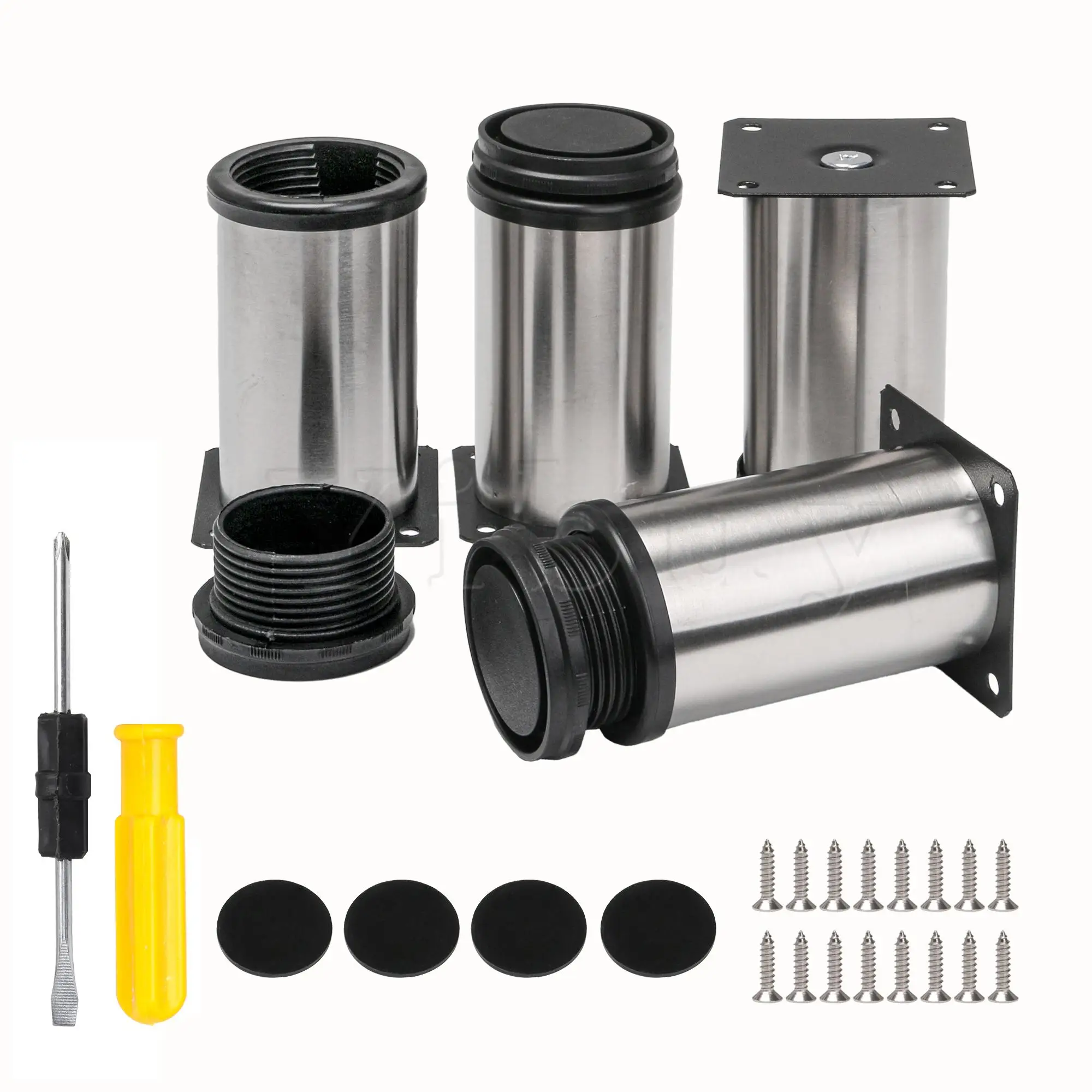 

4 шт. 50x100 мм регулируемые металлические кухонные ножки из нержавеющей стали для мебели шкафа