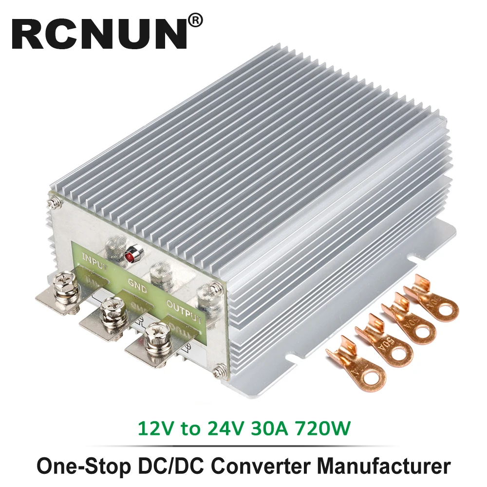 Высокая производительность DC-DC Boost модуль 12 V-24 V 25A 30A 720W повышающий конвертер постоянного/переменного тока, Boost Напряжение регулятор для грузовых автомобилей - Цвет: 12V to 24V 30A