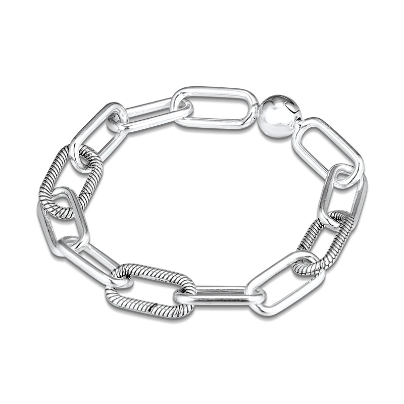 

100% 925 Sterling Silver Signature Me Link Bracelets Free Shipping