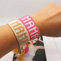 zhongvi miyuki bracelets for women boho friendship bracelet gift for girl jewelry letter mama jewellery handmade pulseras