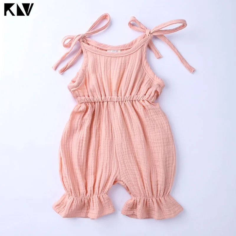 Для новорожденных для маленьких девочек Комбинезон из мягкого хлопка нагрудники