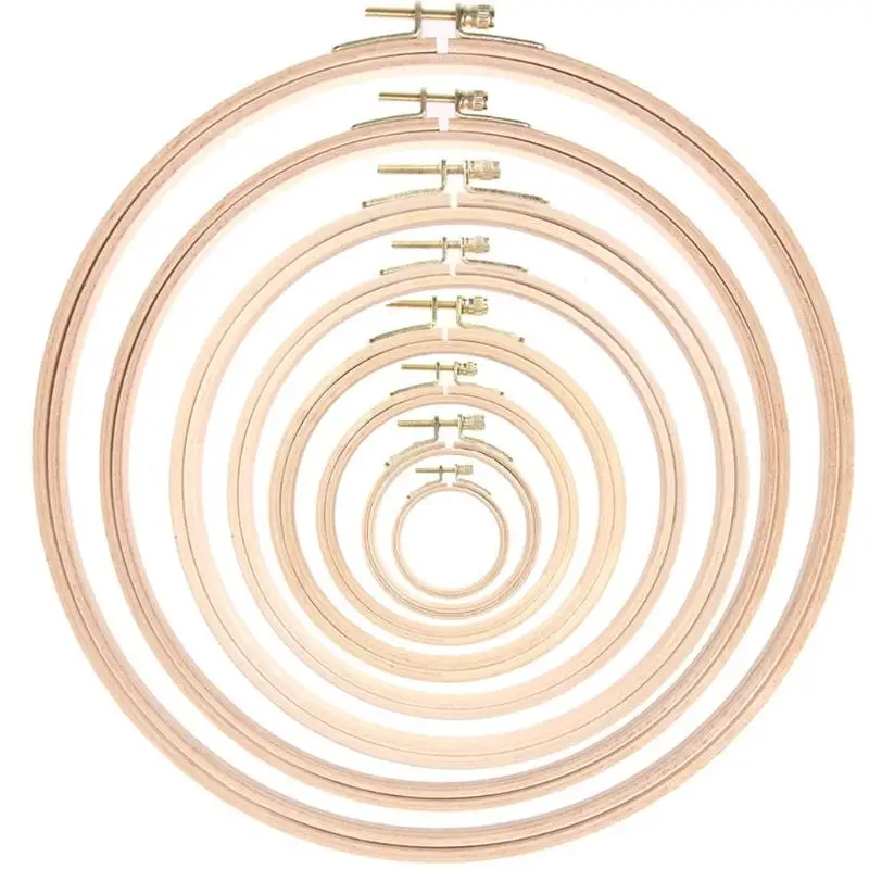 Деревянная рамка для вышивки крестиком рукоделие кольцо обруч поделки ручная