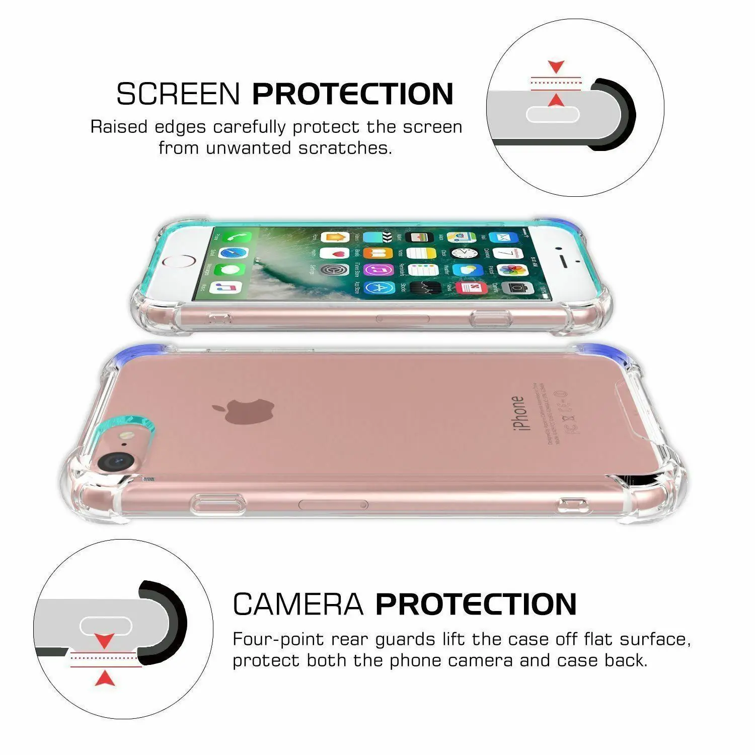 shockproof airbag soft case for iphone xs max xr 7 8 plus 6 6s x 10 7plus siliocn clear transparent cases back cover free global shipping
