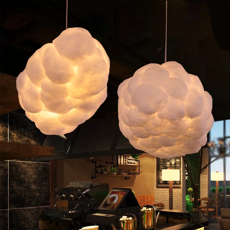 Облако подвесной светильник Блестящий скандинавский s отель лобби Шелковый