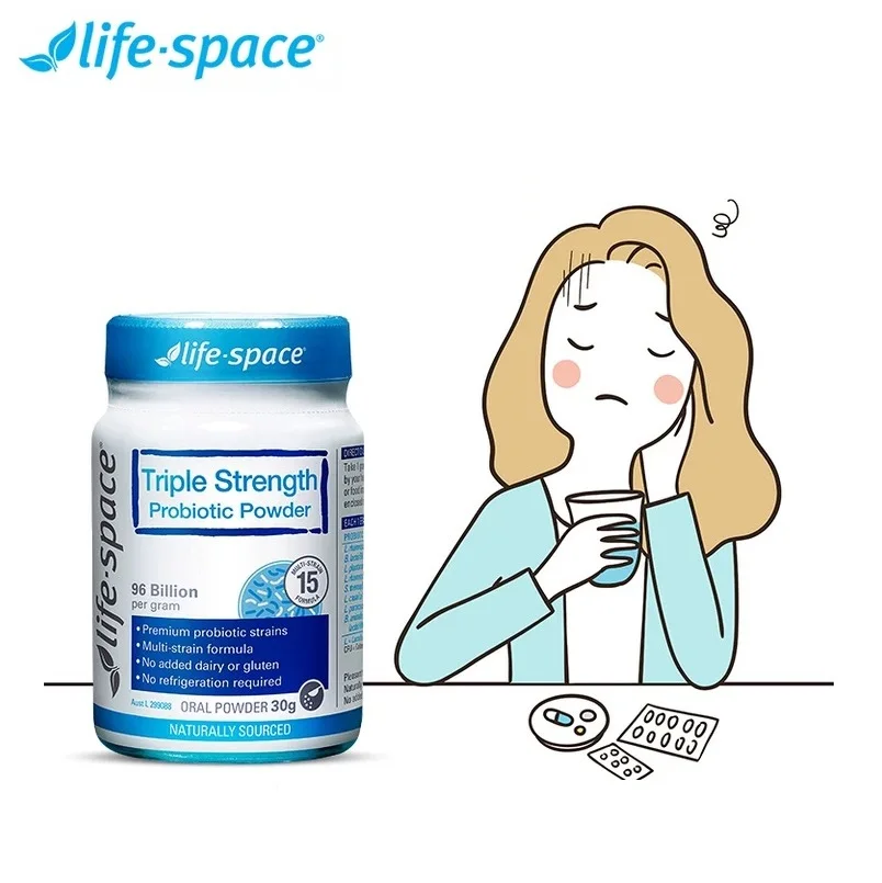 

Life Space Triple Strength Probiotic 96Billion 30 Live Beneficial Bacteria Antibiotics Digestive Health Constipation Relief