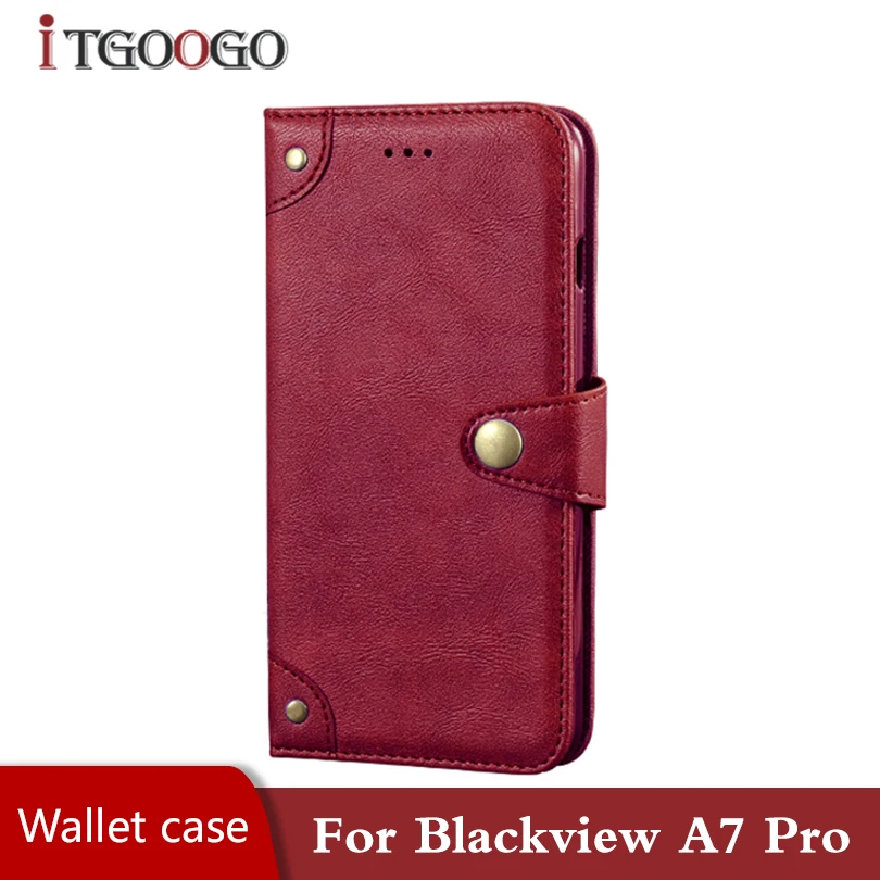 Книга чехол для Blackview A7 Pro Кожаный бумажник с крышкой противоударный Магнитный на