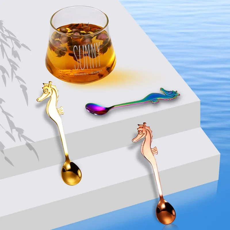 Кофейная ложка из нержавеющей стали Креативные кухонные ложки для морского