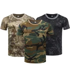 Камуфляжная тактическая рубашка с коротким рукавом для мужчин и женщин, быстросохнущая Спортивная футболка для бега, армейская футболка, камуфляжная, для походов и походов