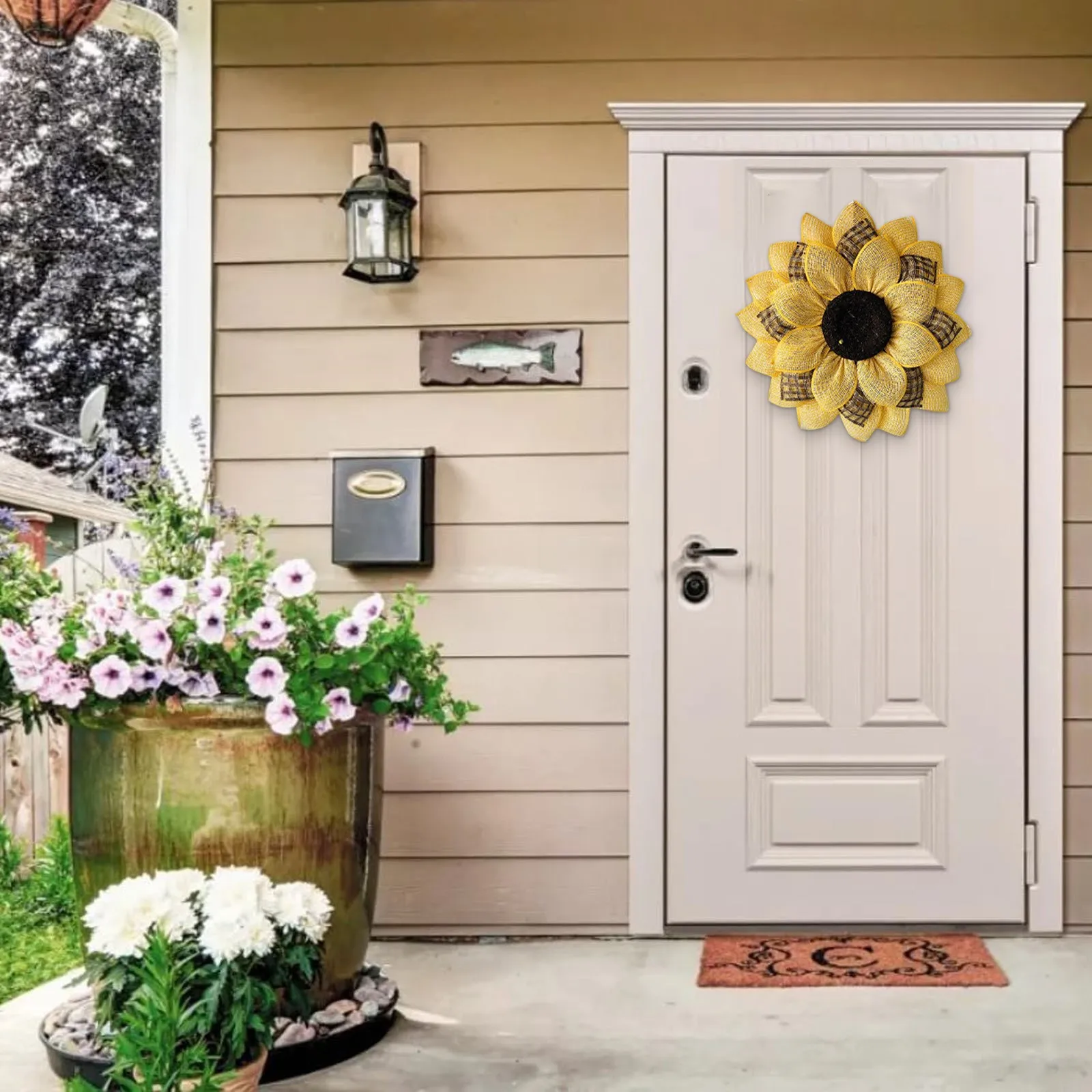 

Simulation Leaf Bee Sunflowerwreath Artificial Garland Hanging Pendants Wedding Festive Wreath Decoration Decorations