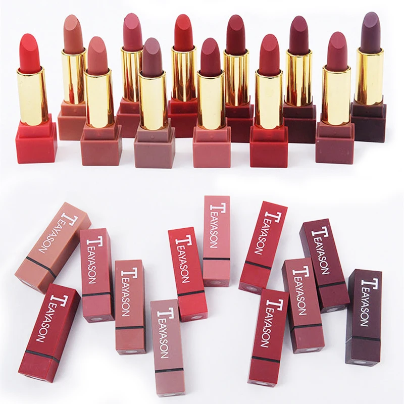 Брендовая женская мода 12 шт. ультра бархатная матовая губная помада набор