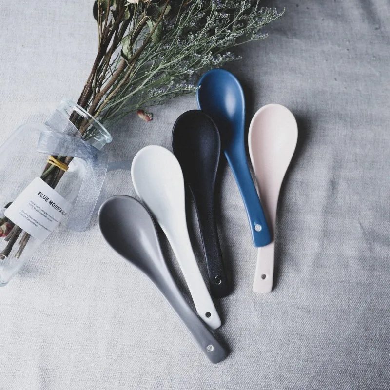 17 см Твердые матовые керамические Длинные Ложки под глазурью фарфоровая