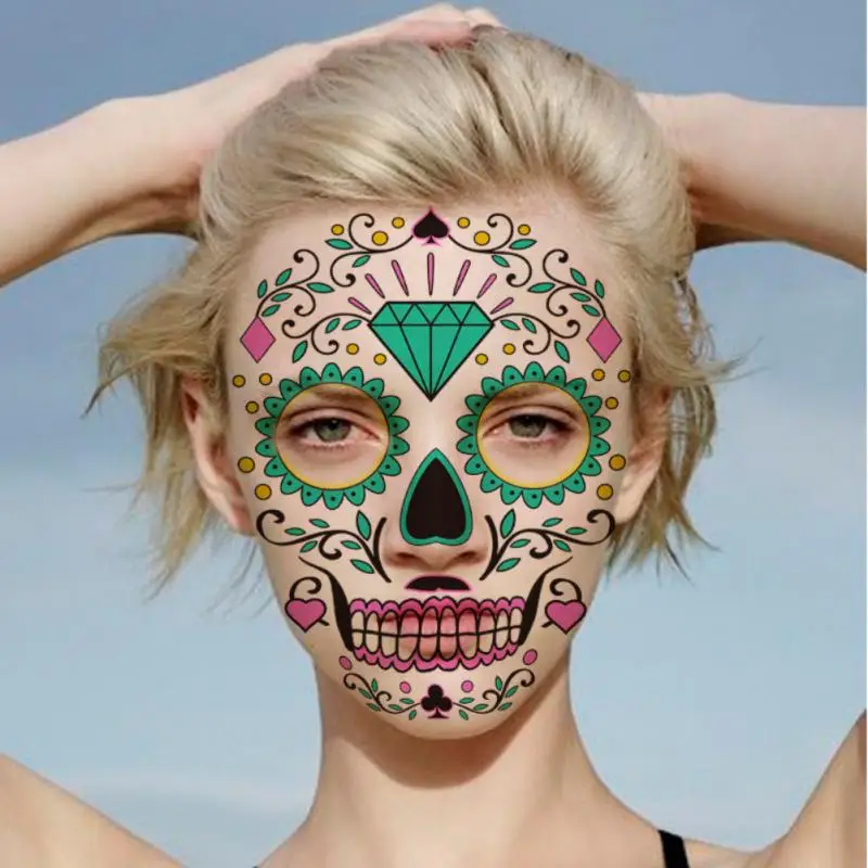 Светящаяся временная татуировка на Хэллоуин наклейка для макияжа