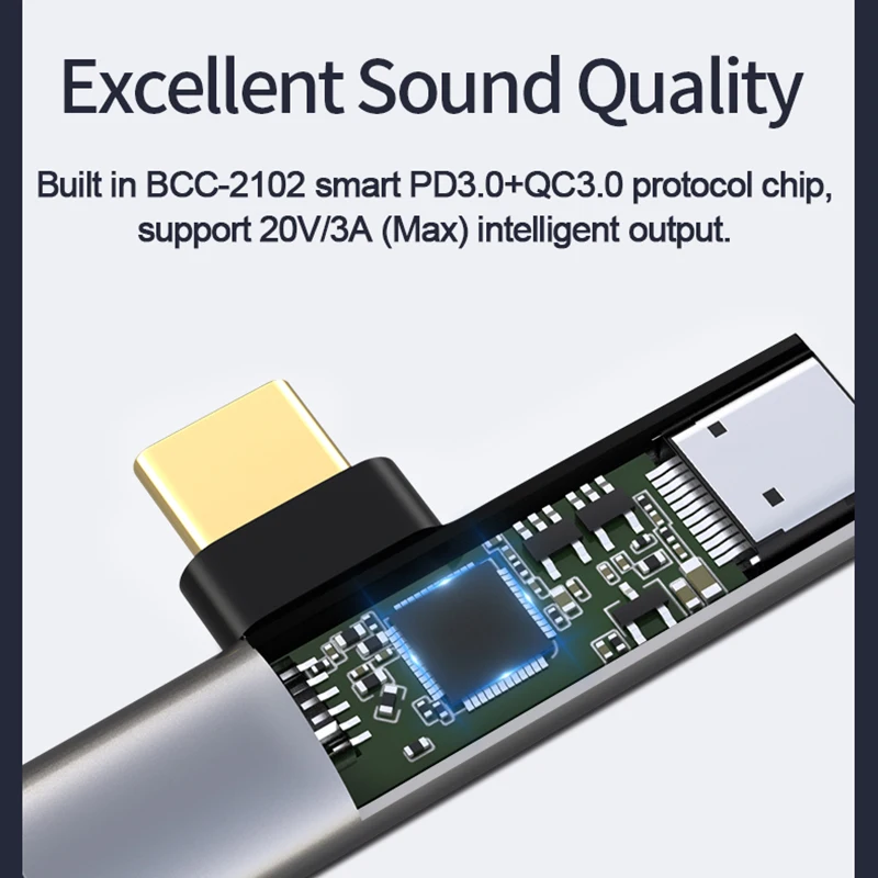 CableCreation USB Type C to 3.5mm Jack Earphone 2 in 1 Audio Cable Adapter with PD QC Charging Cord For Huawei Samsung | Электроника