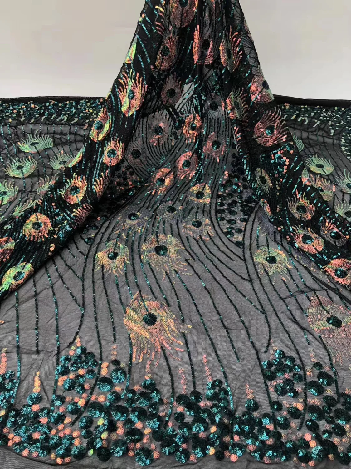 Высокое качество блестки с блестками кружевная ткань французский нигерийский