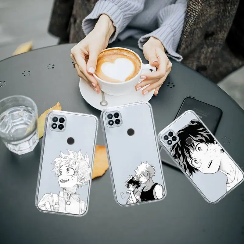 

my hero academia Japan Anime Phone Case Transparent for Xiaomi redmi note 8 9 10 11 t lite pro ultra mix 4 K40