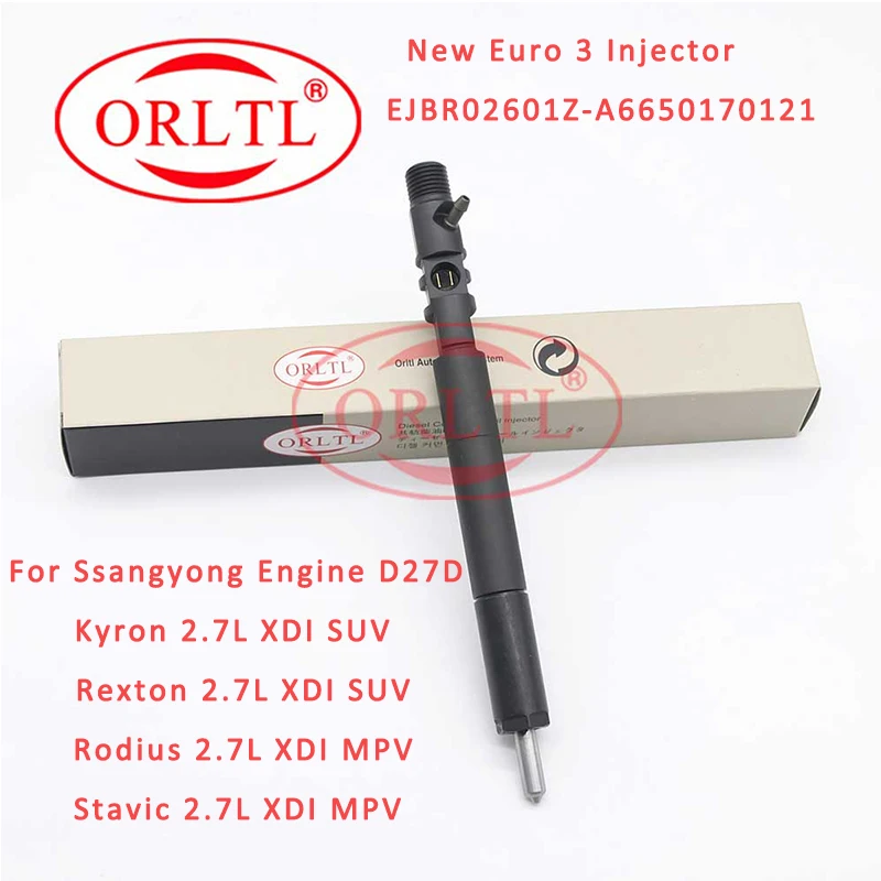 

Дизельная Форсунка EJBR02601Z, Форсунка с общей топливной магистралью EJB R02601Z Euro 3, распылитель двигателя Ssangyong A6650170121 для Kyron/Rexton