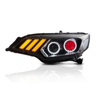 car headlight fit for honda fit jazz led head light for 2014 up with demon eyes with moving turn signal