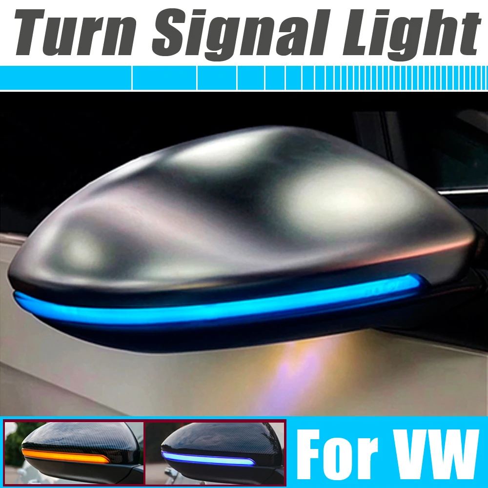 

2pcs Dynamic Blinker Mirror Light For VW Golf 7.5 MK7.5 GTI R GTD RLINE MK7 7 2013 - 2020 LED Turn Signal Side Indicator