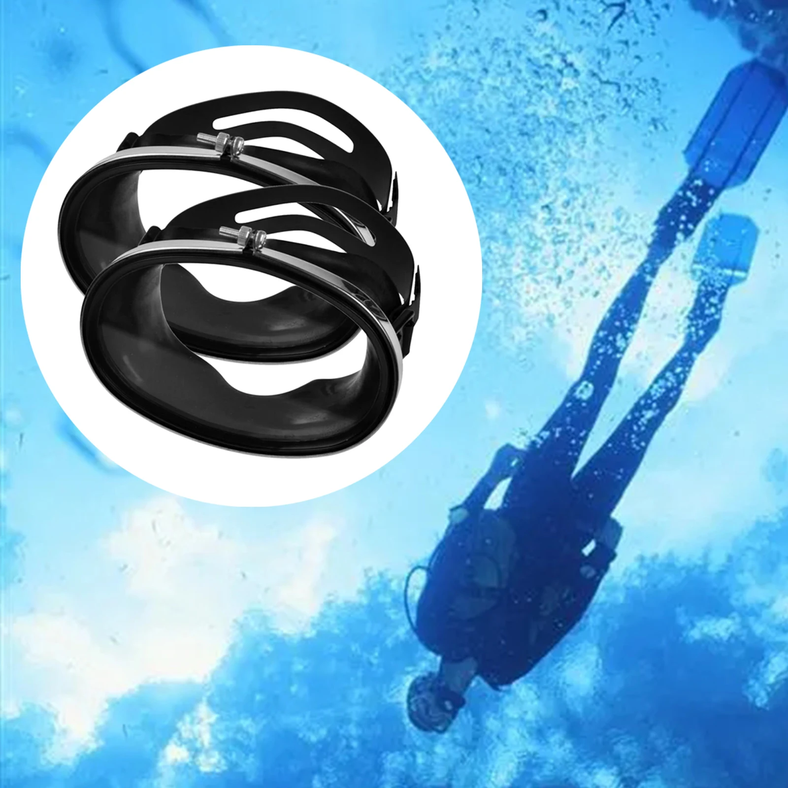 

2x Snorkel Diving Mask Tempered Glass Underwater Swimming Glasses Goggles