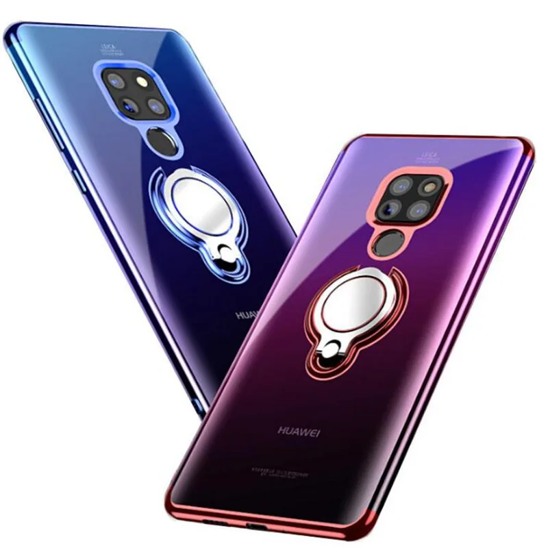 Магнитный чехол с металлическим кольцом для Huawei P20 Pro lite Mate20 Lite магнитный мягкий