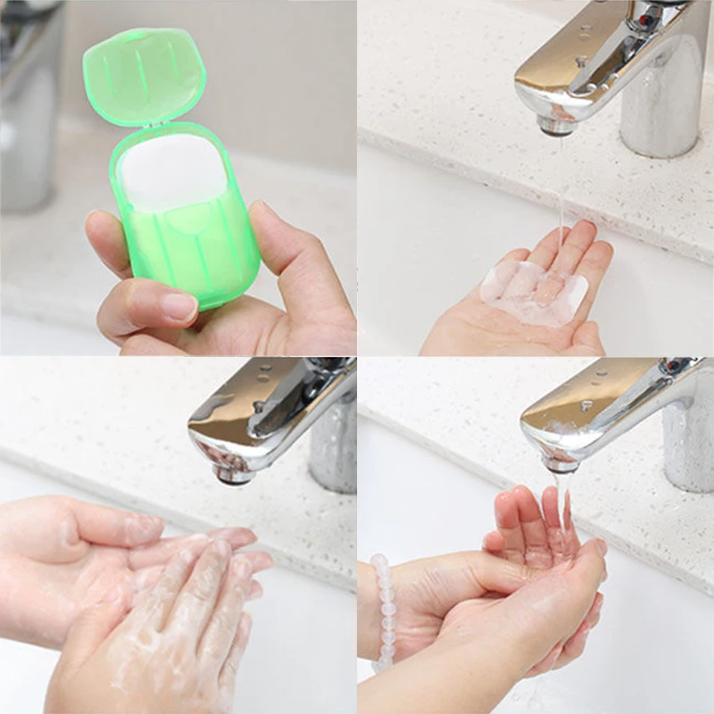 Easy Washing Hand Disinfecting Soap Paper Bath Flakes Mini Cleaning Travel Convenient Disposable Scented Slice Home | Дом и сад
