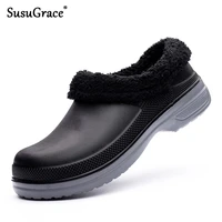 susugrace men work shoes non slip casual loafers waterproof kitchen flats winter hospital woman medical shoes oilproof loafer