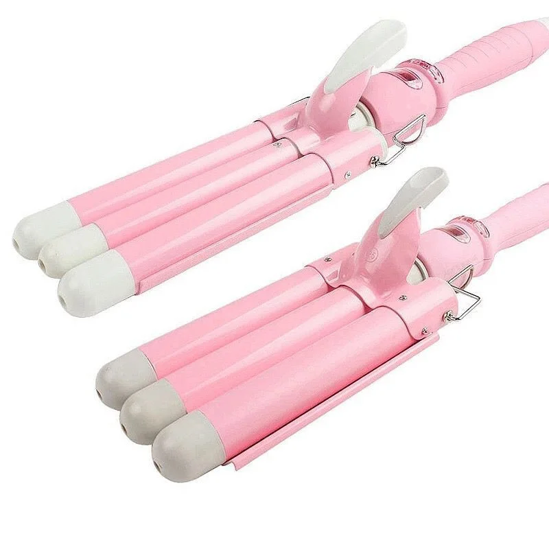 

Junma he-9 egg roll bar instant noodle head liquid crystal curling bar three tube small curler water ripple three rod electric