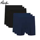 Трусы-боксеры мужские длинные 6 шт.лот, модное нижнее белье, шорты-боксеры, брендовые длинные из натурального хлопка, большие размеры 6XL